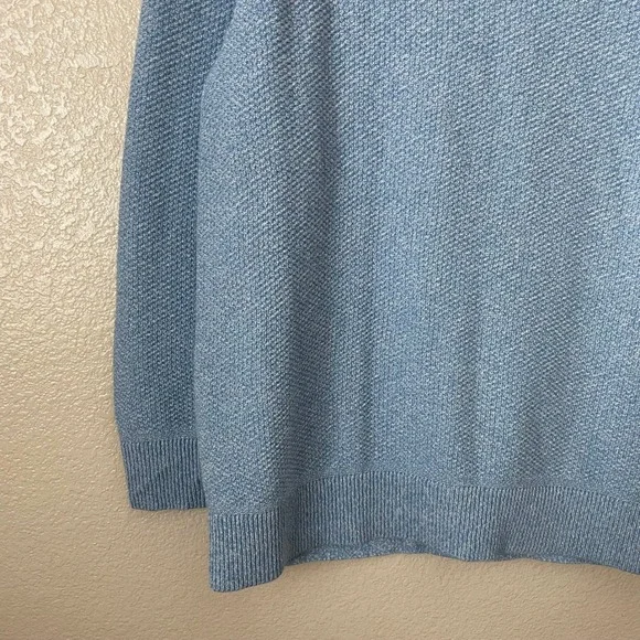 Lululemon Sweater Mens XS Blue Textured Knit Crewneck Coolmax Pullover M3ENFS - Picture 5 of 11